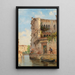Venetië, Rio San Trovaso - Antonietta Brandeis — ingelijst kunstwerk aan de muur