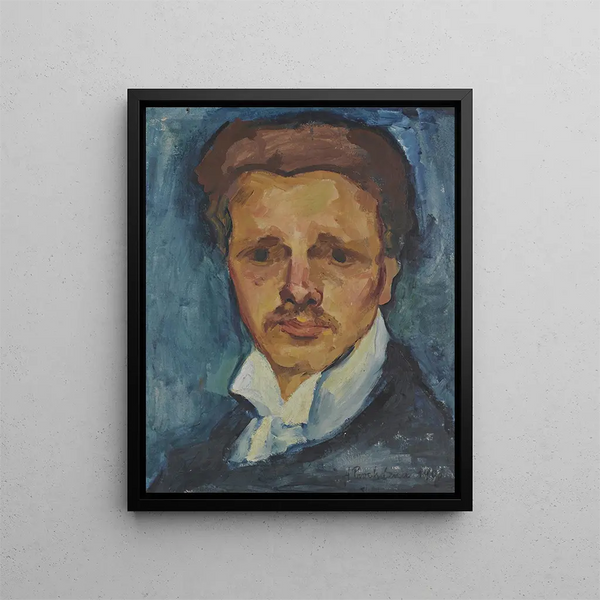 Self-portrait - Antonín Procházka — framed artwork on a wall
