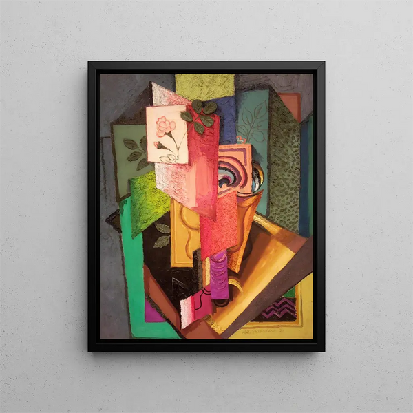Still life Rose bouquet - Antonín Procházka — framed artwork on a wall