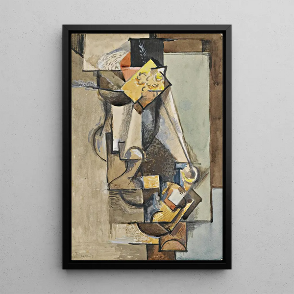 Still life with vase and flower - Antonín Procházka — framed artwork on a wall