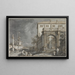 Capriccio Een paleis met een binnenplaats bij de lagune - Antonio Canaletto — ingelijst kunstwerk aan de muur