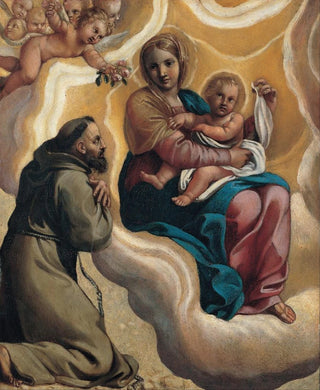 Antonio Carracci - Madonna with the Child and Saint Francis.webp
