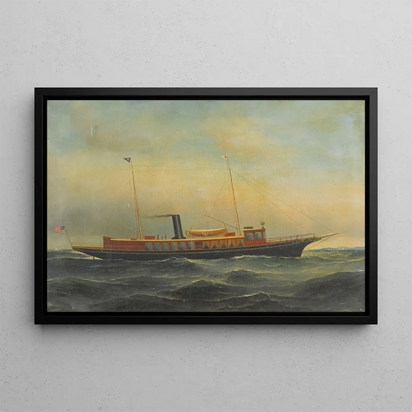 The Yacht Aztec - Antonio Jacobsen — framed artwork on a wall