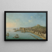Naples vanaf het zuidoosten met het Castel Nuovo - Antonio Joli — ingelijst kunstwerk aan de muur
