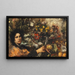 De Bloemenverkoopster - Antonio Mancini — ingelijst kunstwerk aan de muur