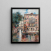 Gondels in Venetië - Antonio María de Reyna Manescau — ingelijst kunstwerk aan de muur