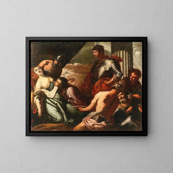 La Mort d'Agrippine - Antonio Zanchi — framed artwork on a wall