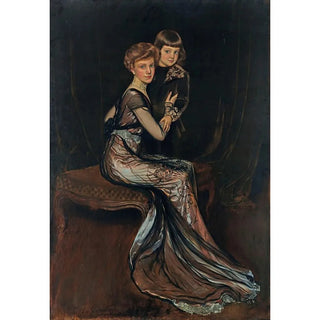 Antonio de La Gandara - Portrait of Leonor Uriburu de Anchorena 18841975 with her son Emilio.webp