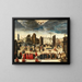 De processie ter viering van de inwijding van de Insigne Collegiata di Santa Maria in Provenzano in Siena - Antonio di Taddeo Gregori — ingelijst kunstwerk aan de muur