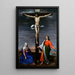 Reproduction of the painting L'œuvre shows Jesus Christ crucified with the Virgin Mary and Saint John the Evangelist - Antonis Mor