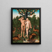 Adam en Eva en de boom van kennis - Antonius Heusler — ingelijst kunstwerk aan de muur