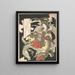 Benzaiten, godin van muziek en geluk zittend op een witte draak - Aoigaoka Keisei — ingelijst kunstwerk aan de muur