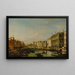 Venetië, uitzicht op het Groot Kanaal richting de Rialtobrug - Apollonio Facchinetti — ingelijst kunstwerk aan de muur