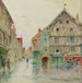 Na de regen Place de l'Hôtel de ville - Rn Leverd — gepresenteerd in een interieur