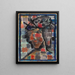 Christ Painting - Arie van de Giessen — framed artwork on a wall