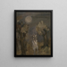 Donkey under the moonlight - Arie van de Giessen — framed artwork on a wall