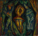 Arlequin, Colombine en Pierrot - Mark Gertler — weergave van het kunstwerk
