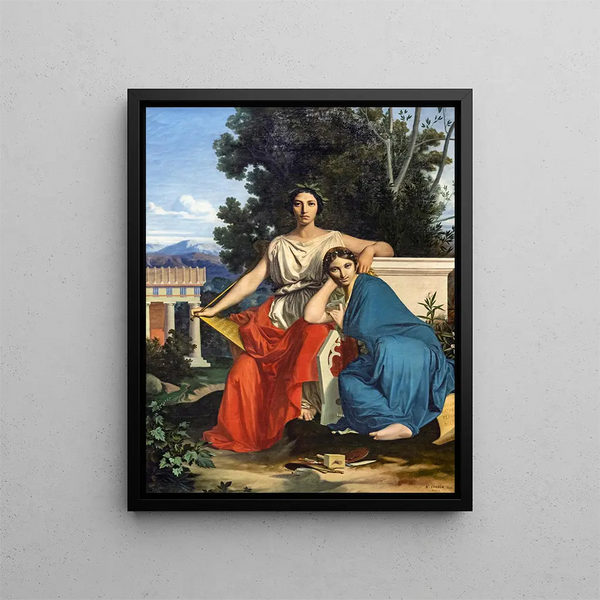 Poetry of Glory and Poetry of Love The Two Muses - Armand Cambon — framed artwork on a wall