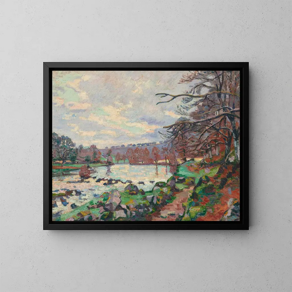 Barrage de Genetin à Crozant - Armand Guillaumin — framed artwork on a wall