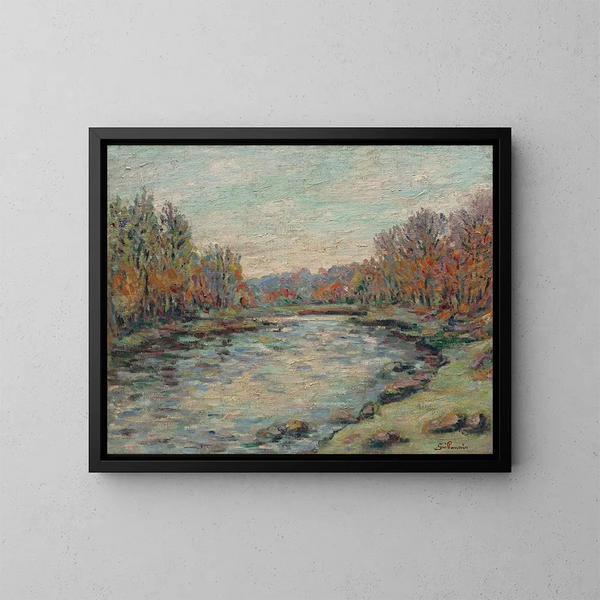 Barrage de Génetin - Armand Guillaumin — framed artwork on a wall