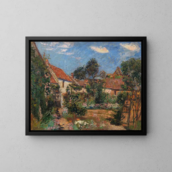 Garden in Janville-sur-Juine - Armand Guillaumin — framed artwork on a wall