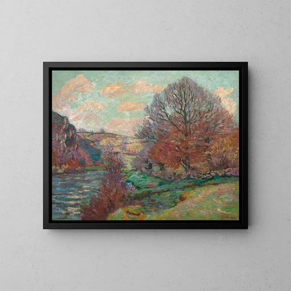La Roche de l'Écho à Crozant - Armand Guillaumin — framed artwork on a wall