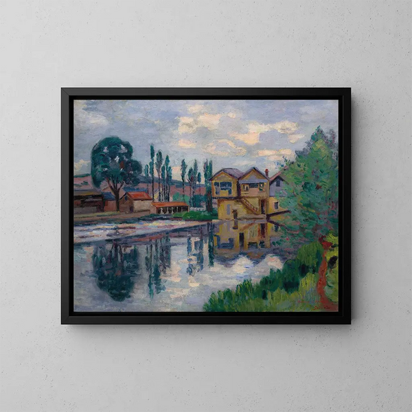 La scierie de Poitiers - Armand Guillaumin — framed artwork on a wall