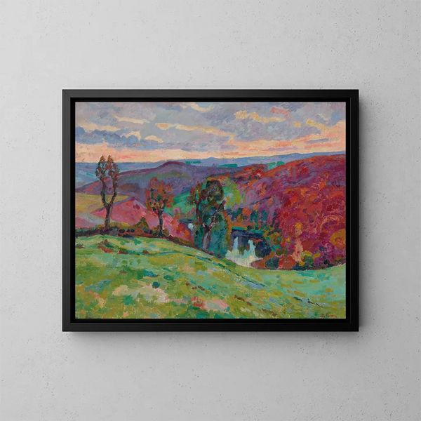 La vallée de la Creuse et le Puy Barriou - Armand Guillaumin — framed artwork on a wall