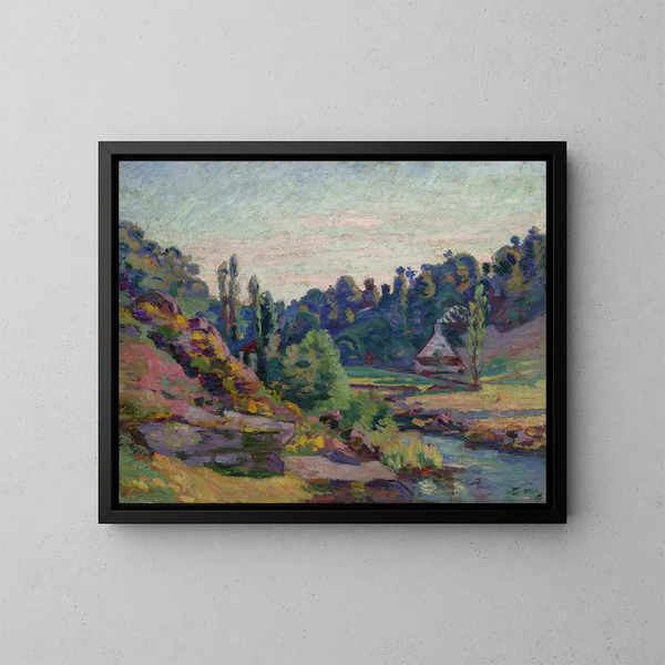 Le Moulin de Jonon à Creuse - Armand Guillaumin — framed artwork on a wall