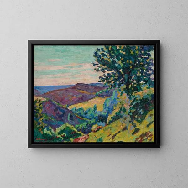 Le Puy Barriou à Crozant - Armand Guillaumin — framed artwork on a wall
