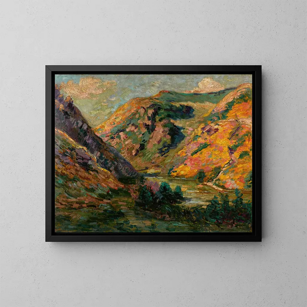 Les Carrières de la Lude - Armand Guillaumin — framed artwork on a wall