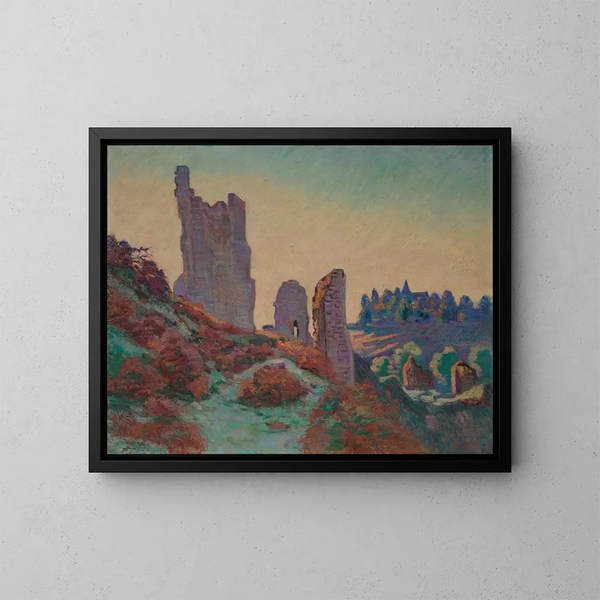Les Ruines du Château de Crozant - Armand Guillaumin — framed artwork on a wall
