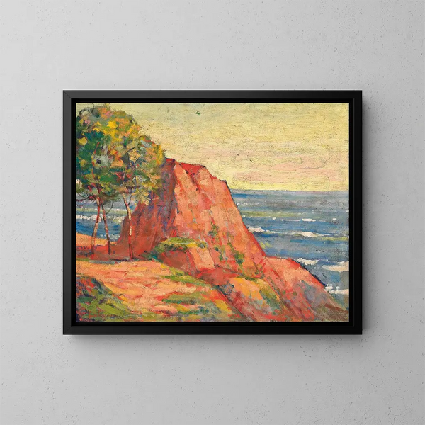 Les roches rouges d'Agay - Armand Guillaumin — framed artwork on a wall
