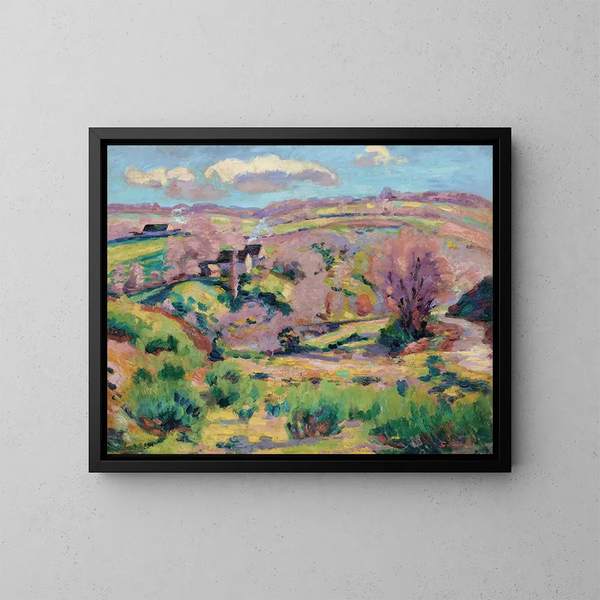 Landschapschilderij van de Creuse in de lente - Armand Guillaumin — ingelijst kunstwerk aan de muur