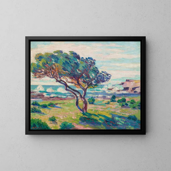 Landschap van het Zuiden gezien vanaf Le Brusc - Armand Guillaumin — ingelijst kunstwerk aan de muur