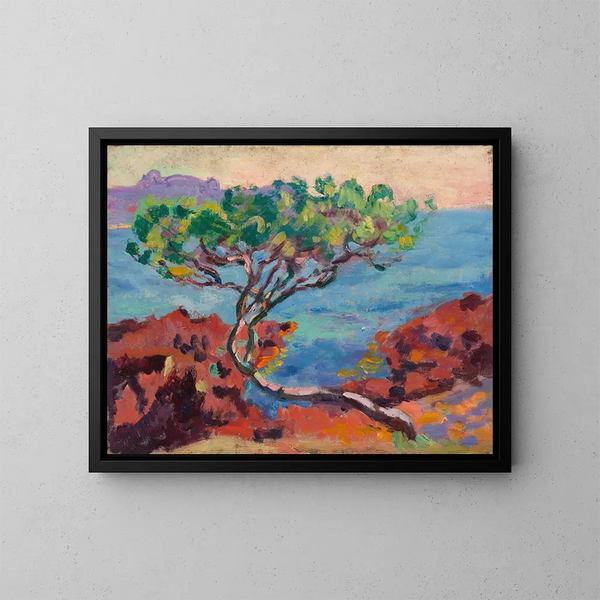 Maritiem landschap - Armand Guillaumin — ingelijst kunstwerk aan de muur
