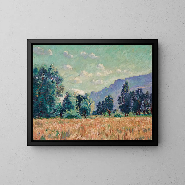 Pontcharra, vallei van de Isère, de berg Granier op de achtergrond - Armand Guillaumin — ingelijst kunstwerk aan de muur