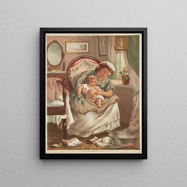 The Little Pig Went to the Market - Armstrong & Co. Lith. — framed artwork on a wall