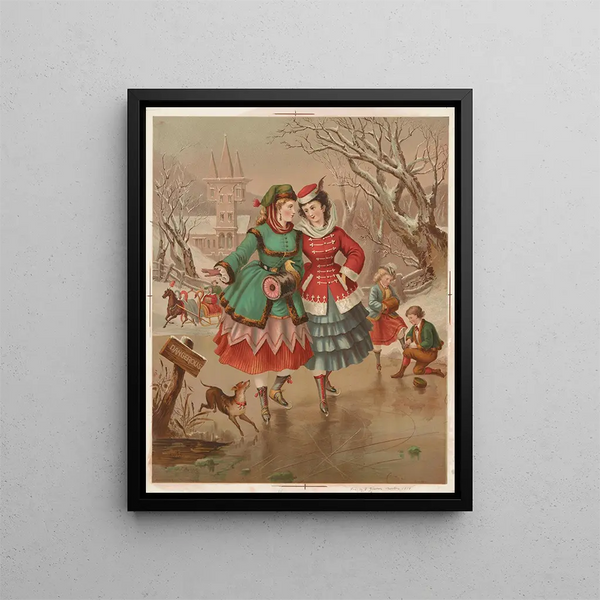 Winter Painting - Armstrong & Co. Lith. — framed artwork on a wall