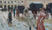 Carnaval Piazza della Scala Milaan - Arnaldo Ferraguti — weergave van het kunstwerk