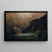 Meer van bergen met meeuwen - Arnold Böcklin — ingelijst kunstwerk aan de muur