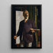 Zelfportret in het atelier - Arnold Böcklin — ingelijst kunstwerk aan de muur