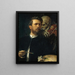 Zelfportret met de Dood die viool speelt - Arnold Böcklin — ingelijst kunstwerk aan de muur