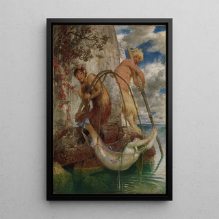 Arnold Bcklin - Two fishing Pans.webp