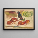 Dogs in a landscape - Arnold Peter Weisz-Kubínčan — framed artwork on a wall