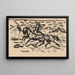 Horses galloping (Conflict of cases) - Arnold Peter Weisz-Kubínčan — framed artwork on a wall