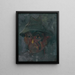 Head of a man with a hat - Arnold Peter Weisz-Kubínčan — framed artwork on a wall