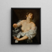 Lucrèce - Artemisia Gentileschi — framed artwork on a wall