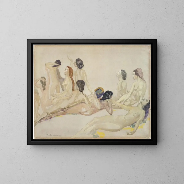 Onze nus - Arthur Bowen Davies — ingelijst kunstwerk aan de muur