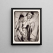 Glass figure painting - Arthur Bowen Davies — framed artwork on a wall